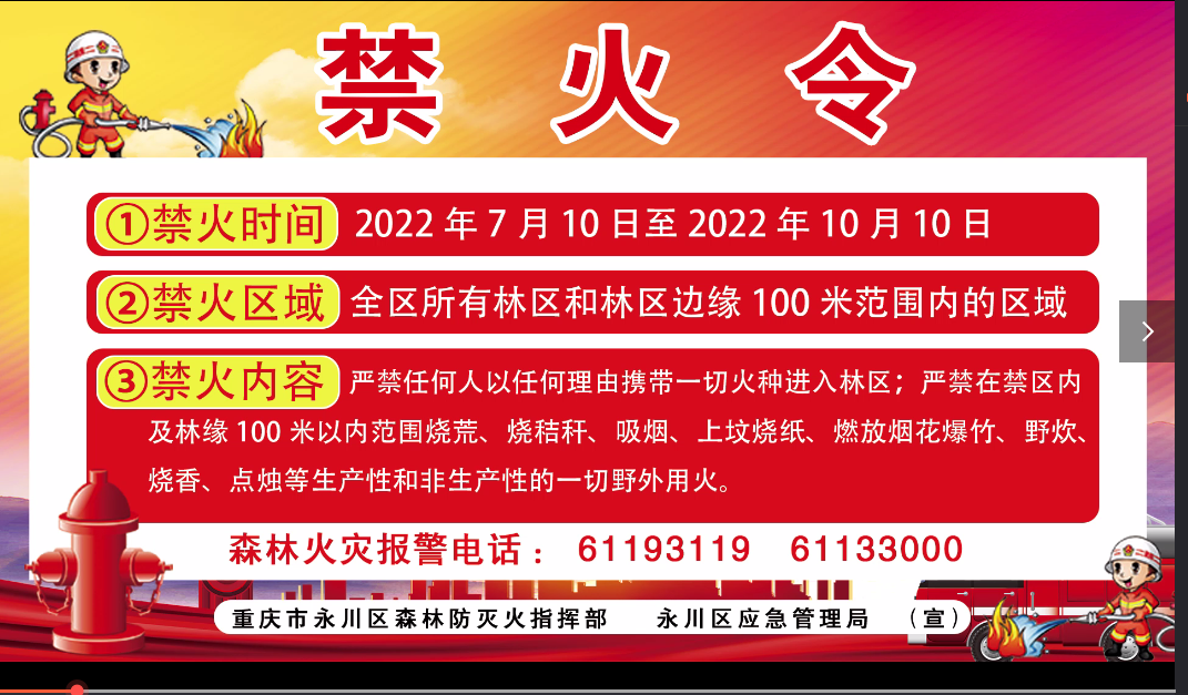 一图读懂永川区禁火令